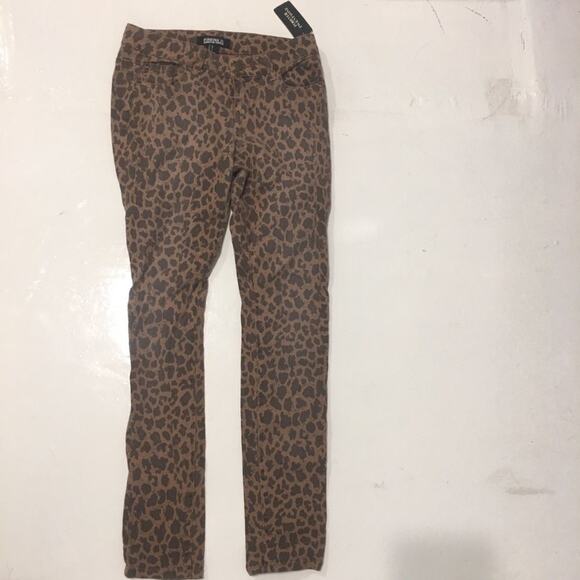 NWT Y2K LEOPARD ANIMAL PRINT JEANS 24 - Picture 4 of 6